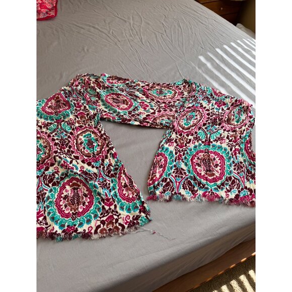 Vivante By VSA Floral Multicolor Lightweight Viscose Scarf/Shawl - Picture 2 of 9